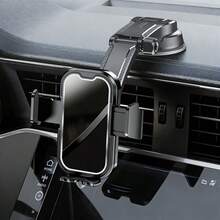 TAFDIUR 360°旋转车载仪表盘吸盘手机支架 - 静音可调节导航支架，齿轮设计带阻尼面板，ABS材质，强力吸盘底座，适用于所有智能手机 - 齒輪款+瀑布砲台 - 查看 8