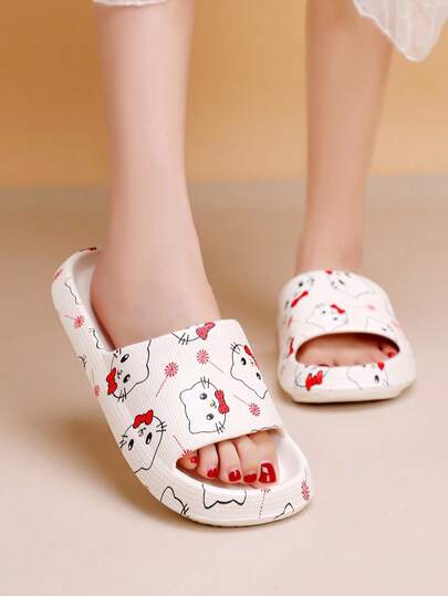 1 Paar süße EVA Cartoon Hausschuhe, Strand & Haus Innen-/Außenbereich, Sommer