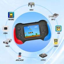 X9M Portable Retro Video Game Console, 3.5" Joystick Handheld Game Player With 666 Built-In Games, Wireless Controller, Rechargeable, TV Connection - Multicolor - View 10