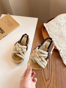 2026 Summer New Girls Slippers, Fashionable Children Bohemian Platform Beach Sandals - Black - View 7