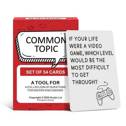HEART BRIDGE 1盒“心桥”对话卡牌游戏，桌面游戏，家庭聚会破冰互动游戏，促进更深层次的交流，适合家庭聚会，万圣节/感恩节/圣诞节礼物 | 54张卡牌