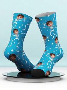 1 đôi tất dài đến bắp chân cho bé gái, tất dài đến bắp chân cho bé trai chủ đề Halloween, tất cá nhân hóa với hình ảnh bé trai và bé gái dễ thương, tất đôi dài đến bắp chân với họa tiết độc đáo, thích hợp làm quà tặng Ngày Valentine, sinh nhật và các dịp Halloween khác. - Nhiều màu - Xem 4