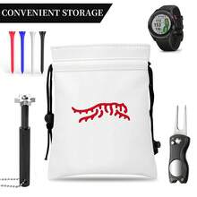 1PC Tiger-Shaped Golf Bag With Drawstring Design, Portable And Durable Faux PU Golf Ball And Tee Storage Bag, High-Quality Accessory For Male And Female Golfers, Perfect Gift For Friends, Family, And Loved Ones, Available In Multiple Colors - Multicolor - View 6