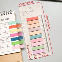 200pcs/Pack Index Tabs Stickers, PET Plastic Transparent Bookmarks For Students Textbooks, Minimalist Design, Writable Memo Stickers - one-size - View 12