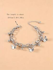 1pc Fashionable Unique High-End Versatile Elegant Gold Bowknot Bracelet, Suitable For Women's Daily And Holiday Wear - Silver - View 4