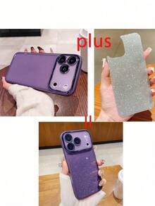 奢華亮片鏡頭保護全包覆手機殼，適用於 iPhone 17 Pro Max、17 Pro、17 Air、16、15、14、13、12 Pro Max、16 Plus、11，軟矽膠防摔保護套 - 藍色 - 查看 4