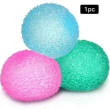 1个带纹理的减压球，慢回弹麦芽挤压玩具，成人发泄球减压玩具，适合青少年，办公桌玩具，生日礼物，节日礼物，复活节礼物，圣诞节礼物 - 彩色 - 查看 10