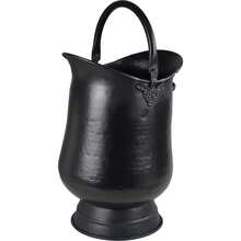 Elongated Tall Coal Scuttle Hod Bucket Antique Style With Casted Handles - Multicolor - View 3