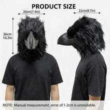 Black Raven Full-Head Latex Mask - 查看 4