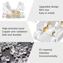 Bộ 1 đầu nối pha lê chống nước cho dải đèn LED COB, khóa pha lê không cần hàn cho dải đèn LED. - trong suốt - Xem 3