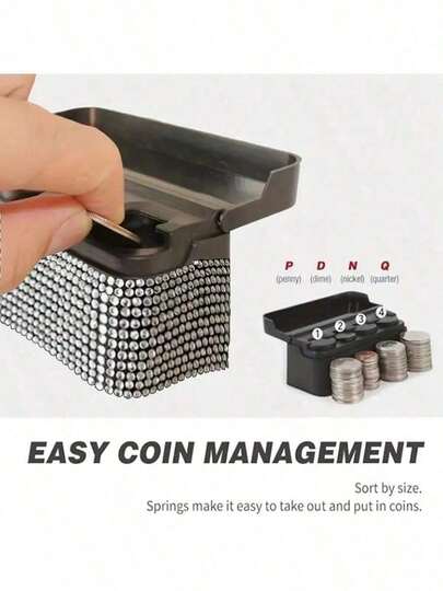 다이아몬드 박힌 자동차 동전 홀더, 대부분의 자동차 및 트럭에 적합, 자동차 액세서리 정리함