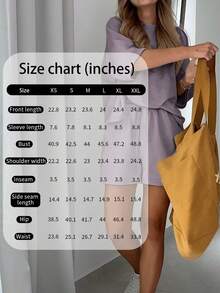 2件套夏季休闲宽松上衣和短裤运动套装 - 淡紫色 - 查看 7