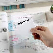 1入可伸縮透明便利貼 學生糾錯標籤 辦公備忘貼紙 透明便利便條紙 適合學習與工作使用 文具用品 - 方形 - 查看 8
