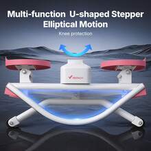 MERACH Rocking Stepper Ski Machine With 3D Motion Stepper Design Side Sepper Machine For Home Workout - 330 Lbs Capacity, Compact & Space-Saving Design, Built-In Counter - Trắng hồng - Xem 4