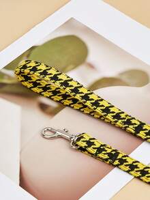 1pc Polyester Material Fresh Pattern Pet Leash, Suitable For Small Cats And Dogs Outdoor Use (Not Suitable For Large Active Dogs) - Yellow - View 5