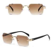 Men's Fashionable Frameless Lightweight Square Fashion Glasses - Multicolor - View 4