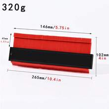 Asymmetrical Contour Gauge, Curve Profile Ruler, Asymmetrical Curve Ruler, Contour Gauge, Curve Ruler, Profile Gauge, Outline Ruler - ABS - View 13