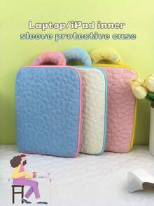 1 chiếc bao bảo vệ bên trong sổ tay cầm tay họa tiết hoa chần bông, tươi tắn và dễ thương, hình trái tim nữ tính, dùng cho máy tính bảng. - Nhiều màu - Xem 1