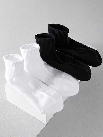 50 piezas/40 piezas/32 piezas Calcetines deportivos para tobillos unisex cómodos, suaves, transpirables y antibacterianos, con forro de punto, que absorben el sudor, resistentes a los olores, elásticos y suaves, en unicolor de moda, adecuados para uso casual, yoga, vacaciones, todas las estaciones