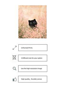 Tranh in không khung hình chú mèo con dễ thương đang trốn trong đồng hoa, poster phong cách Cottagecore độc đáo cho phòng ngủ, ký túc xá, phòng khách, trang trí mùa tựu trường, poster cá tính, trang trí cổ điển, đồ dùng cần thiết cho ký túc xá sinh viên, quà tặng độc đáo. - Chú mèo dễ thương - Xem 6