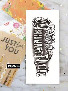 3 Tờ Hình Xăm Tạm Thời Trang, Dành Cho Cả Nam và Nữ, Phong Cách Cổ Điển, Gồm Chữ, Hình Đầu Lâu và Đồng Hồ. Hình xăm giả không thấm nước, giữ được 2-5 ngày, che phủ sẹo, dùng được trên cánh tay, cổ, ngực, eo và chân. Lý tưởng cho các dịp lễ, tiệc tùng, kỳ nghỉ, làm quà tặng và trang trí cơ thể. - màu đen - Xem 6