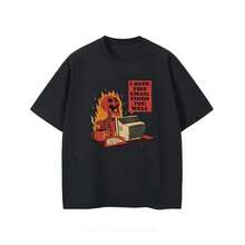 I Hope This Email Finds You Well Printed Skull Anger T Shirt Men's Summer Design Clothing Women Oversized Short Sleeve - 黑色 - 查看 1