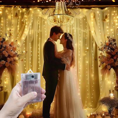 Đèn dây cổ tích 4 màu, vòng hoa trang trí cổ tích, đèn trang trí ngày lễ, trang trí phòng tạo không khí lãng mạn, trang trí ngày Valentine, đèn trang trí tiệc cưới, trang trí sân vườn cắm trại, trang trí sân vườn, trang trí hiên nhà lấp lánh, đèn rèm hộp pin 8 chế độ, đèn trang trí ngày lễ, đèn cổ tích Giáng sinh Halloween, trang trí tiệc sinh nhật, đèn rèm phòng ngủ phòng khách trong nhà và ngoài trời.