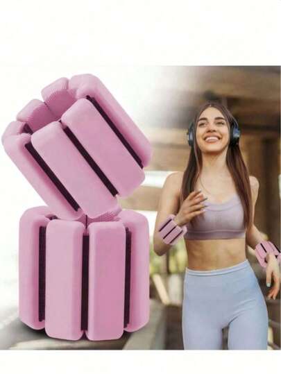 Adjustable Unisex Fitness Wrist Weights, Suitable For Home Workout, Walking, Running, Travel, Pilates, Yoga, Exercise, Barbell Training, Strength Training. 2pcs Set (Each 500g/1lb)