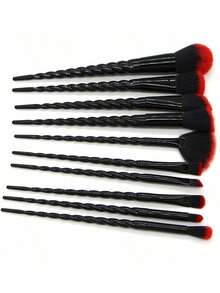 10pcs Makeup Brush Set, Soft & Fluffy Eye Shadow & Concealer Brushes, Women Beauty Cosmetic Tools - Multicolor - View 5