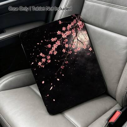 月光下樱花彩绘平板电脑保护套带支架，兼容三星 A9/A9+/S9/S9FE/A11/A11+/S11/S10 FE/S10 FE+/S10 Lite，也兼容苹果 A16 2025、Air 11/13、荣耀、Matepad SE 11 等热门机型，可折叠防弯折，具备自动唤醒/睡眠功能。