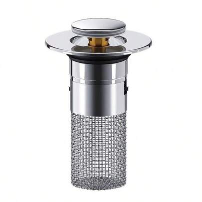 1 pièce Bouchon de vidange de lavabo de salle de bain à ouverture rapide, convient aux tuyaux de vidange de 3,4 à 4 cm de diamètre
