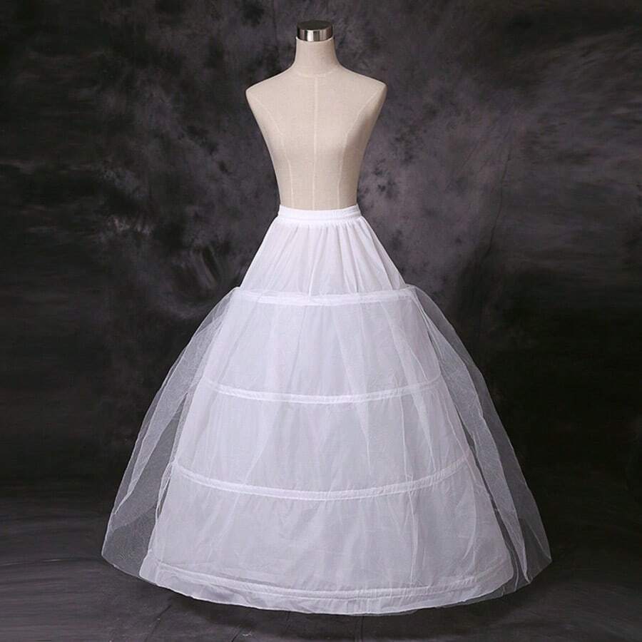 1 khung 4 dây + 2 lớp vải tuyn sang trọng, váy lót phồng cỡ lớn có thể điều chỉnh tạo độ phồng bồng bềnh như mây cho váy cưới và váy dạ hội, dài đến sàn. - nhiều màu - Xem 1