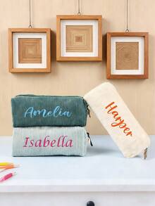 Hộp bút trong suốt dung tích lớn có in tên cá nhân, túi đựng bút thời trang và đơn giản, hộp bút in tên theo yêu cầu, hộp đựng bút lưới nylon trong suốt thoáng khí dung tích lớn, túi đựng văn phòng phẩm cho học sinh/sinh viên, túi đựng bút lưới, hộp đựng đồ dùng học tập đơn giản, đồ dùng học sinh, đồ dùng học tập cho năm học mới, đồ dùng học tập - Nhiều màu - Xem 5