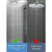 Cabeza de Ducha de Lluvia 8 Pulgadas Cuadrada - Acero Inoxidable 304 Alta Presión y Ultra Fina Rotación 360° Ahorro de Agua Conector 1/2" Regadera Fija de Lujo para Baño - 8 Pulgadas Cuadrado - Ver 7