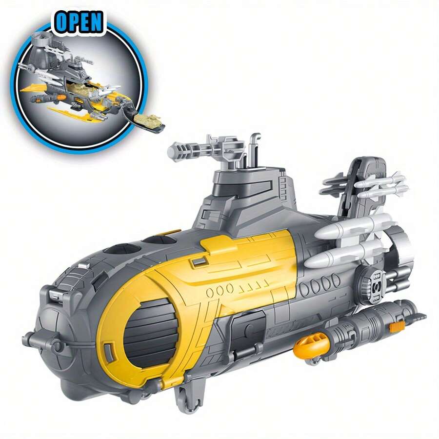 3-6 Years Old Children Submarine Toy Set - Assemble Submarine Model, Educational Scenario Toy To Inspire Imagination, Birthday/Holiday Gift For Boys And Girls