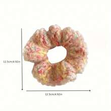 柔软甜美的粉色针织发圈，宛如仙女般的高端公主发绳，新款秋冬发饰马尾辫发圈 - 粉紅毛線髮圈 - 查看 3