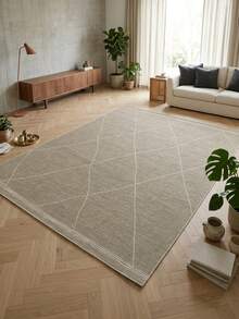 1 tấm thảm trải sàn cỡ lớn phong cách tối giản hiện đại sang trọng - Màu sáng, họa tiết hình thoi sọc hình học sần sùi, thích hợp cho phòng tắm, nhà bếp, lối vào, hành lang, đầu giường, phòng khách, phòng ngủ, có thể giặt máy, chất liệu giả len, trang trí nhà cửa. - Nhiều màu - Xem 2