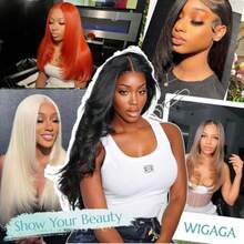 Synthetic Lace Front Wig 13x4 HD Lace Layered Hairstyle Pre Plucked Hairline Straight Long Black Glueless Wigs for Black Women 26 Inch Beginner Friendly - 1B Negro - Ver 7