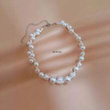 French Vintage Elegant Pearl Woven Necklace, Versatile Clavicle Chain, Niche Necklace Jewelry For Women - 珍珠項鍊 - 查看 2