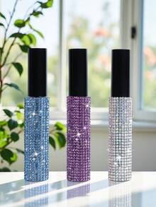 10ml Handmade Crystal Mascara Tube With Brush, Refillable Sparkling Lash Serum Container With Brush, Portable Crystal Mascara Bottle For Travel, Hollow Sparkling Design Mascara Tube With Brush, Leak-Proof Luxury Crystal Decor Mascara Container, DIY Mascara Container, Essential Lash Care, Travel Size Mascara Tube, Empty Mascara Tube For Homemade Cosmetics - View 5