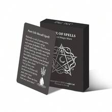 1 Box, HEART BRIDGE Magic Spell Card Game, Tabletop Leisure Game, Create And Explore Your Own Mysterious Magic And Spell , Collector's Item Small Gift, Magic Spell Themed Halloween/Christmas/Thanksgiving Gift, Suitable For Game Night. | 35 Cards | - Black - View 7