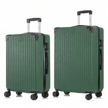YONSLY Lightweight 2‑Piece Suitcase Set 24/28 Inches With 4 Wheels 360° Mesh Pocket TSA Customs Lock YKK Double Repair Zipper Suitcase For Vacation - 深綠 - 查看 8