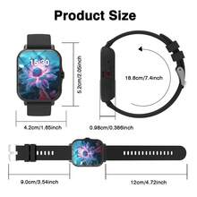 Reloj inteligente unisex con notificaciones, reproducción de música y funciones de llamada - Multicolor - Ver 11