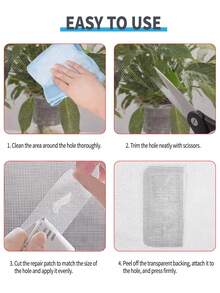 1 Cuộn băng keo sửa chữa lưới cửa sổ bằng sợi thủy tinh chịu lực cao, kích thước 2m x 5.08cm, màu đen, dùng để vá lỗ thủng, chống thấm nước và chống côn trùng, thích hợp cho cửa ra vào, hiên nhà và sử dụng ngoài trời. - Đen - Xem 6