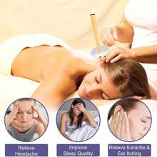 1/10/20/30er Set Ohrenreinigung, Ohrenkerzen, Hopi Ohrenkerzen aus Bienenwachs, konische Ohrenkerzen, Aromatherapie Ohrenkerzen, Ohrenkerzen mit Kerzenhalter, 100% zylindrische duftende Cut Out konische Kerzen, inklusive Ohrenkerzen - Verschiedenfarbig - Übersicht 4