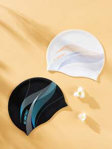 361degree 361° Silicone Swimming Cap 2026 New Fashionable Printed Waterproof Non-Chafing Swimming Pool Essential, Color Selection, Waterproof, Large Size, More Comfortable, Suitable For Long Hair - Multicolor - View 4