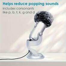 Fluffy Microphone Cover Windscreen For Blue Bluebird, Snowman, Snowball Condenser Microphone, Reduces Wind Noise And Noise - Sweater Microphone Cover - View 8
