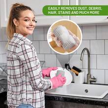 Bộ 4 miếng bọt biển lau chùi ướt màu xám, bền chắc, có chức năng lau khô và ướt kép, thấm hút nhanh, dụng cụ vệ sinh nhà bếp, phòng tắm không để lại cặn bẩn, miếng lau chống mài mòn, dụng cụ vệ sinh đa năng dùng hàng ngày. - Nhiều màu - Xem 4