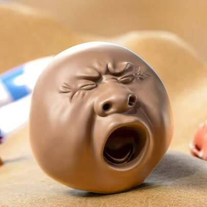 Cute & Funny Yawning Spray Soft Squishy Toy, Hilarious Expression Squishy Toy, Interesting Travel Pocket Stress Relief Toy, Suitable As Birthday, Christmas, Halloween And Easter Party Gift For Children, Teenagers And Adults