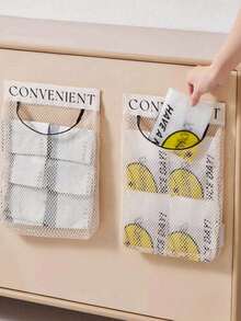 3pcs Reusable Storage Bags, Portable Dispenser Bags, Wall-Mounted Shopping/Trash Bag Holder, Plastic Bag Organizer, Large Capacity Wall-Mounted Plastic Bag Storage, Suitable For Home Kitchen, Living Room, Dining Room, Bathroom, Etc. - Multicolor - View 7